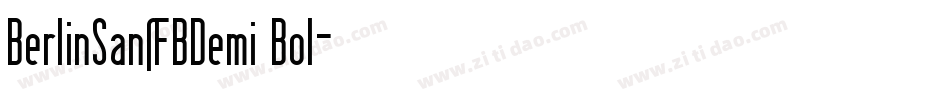BerlinSansFBDemi Bol字体转换